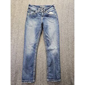 Silver Natsuki Capri Crop Jeans Womens Size 25 (26x26) Medium Wash Fade